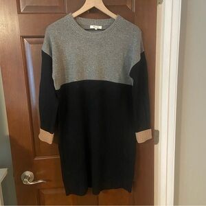 Madewell Merino Wool Colorblock Sweater Dress - Small